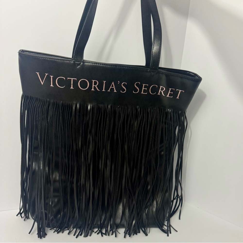 Victoria's Secret Black Fringe Tote